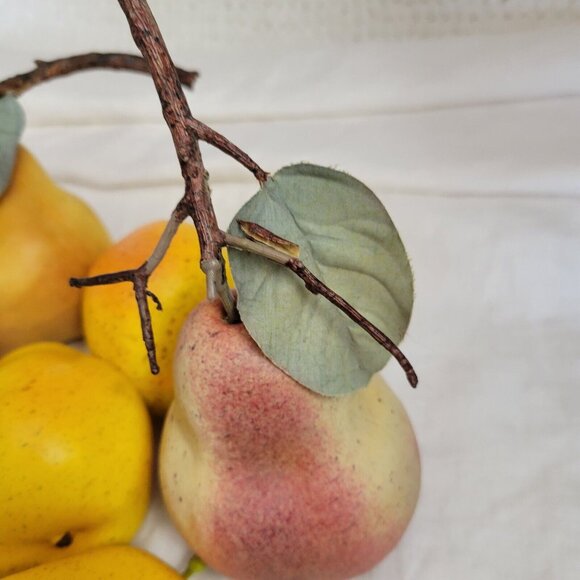 Faux Fake Fruit artificial silk Pears LOT home staging Decor Lot of 7 BUNDLE - Picture 3 of 5